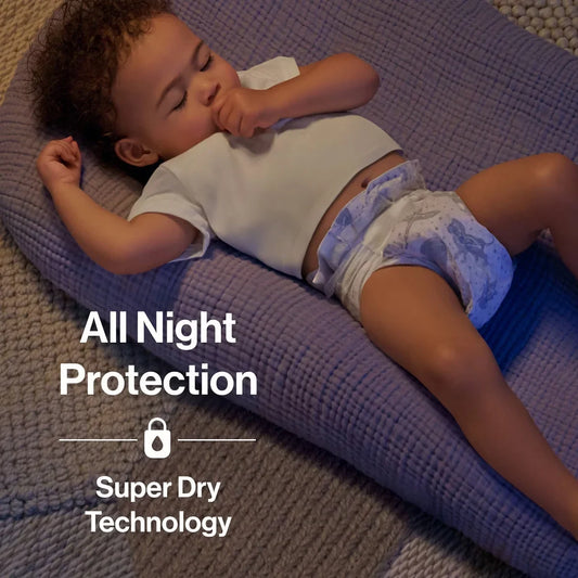 The Honest Company Clean Conscious Disposable Overnight Diapers Cozy Cloud + Star Signs - (Select Size and Pattern)