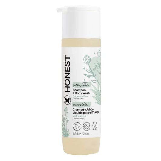 The Honest Company Sensitive Conditioner10 fl oz + Face & Body Lotion8.5 fl oz + Bubble Bath12 fl oz + Detangler4 fl oz + Shampoo + Body Wash 10 fl oz