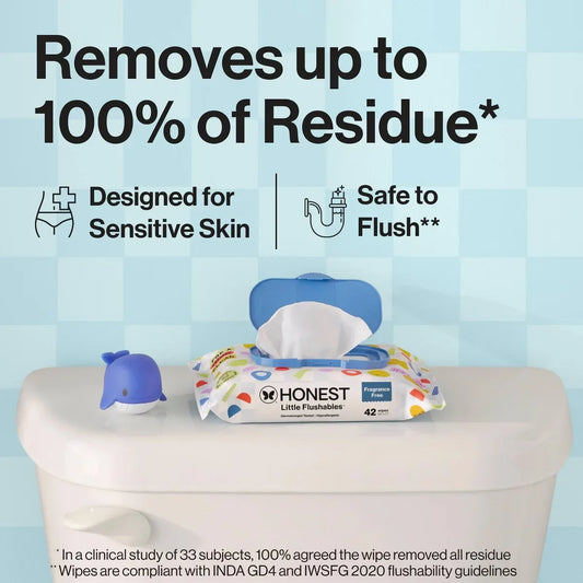 The Honest Company Plant-Based Baby Wipe - Little Flushable Wipes
